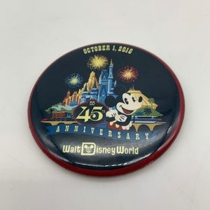 Walt Disney World 45th Anniversary 2016 Collectible Pinback Button Pin